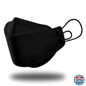 B099zjrwtw Botn 10x Black Kf94 Face Mask Adult 4-layer Adjustable Earloop Made In Korea