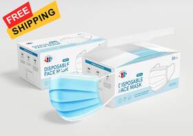 Gb-kz02-bl Brand Gb Medical Premium Disposable Face Masks 3-ply 3-layer 50 Per Box Light Blue