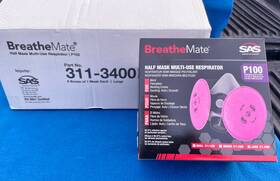 311-3400 Breathemate Case Of 6 Half-mask P100 Respirator - Large Model New