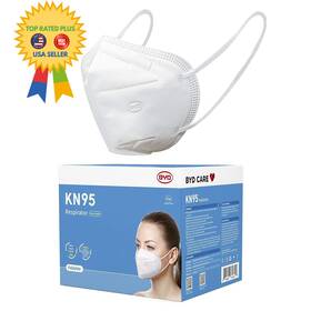 Dg3101 Byd Care Kn95 Respirator 50 Pieces Breathable And 1 Count Pack Of White