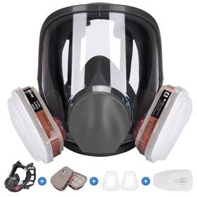 6800 Cakomala 746197184931 Reusable Respirator Mask With Filters Full Face Respir Tor Organic Vapo