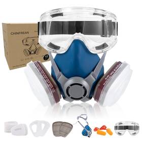 Ch5600 Chinfrean Respirator Mask Reusable Half Facepiece With Filter For Chemi