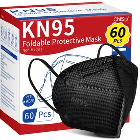 B08vdfhkhx Chisip Kn95 Face Mask 60 Pcs 5 Layer Cup Dust Safety Masks Breathable Protecti