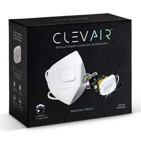 6c-wkx4-l0d5 Clevair Mask 3 Box Set With Fan Unit Reusable And Rechargeable