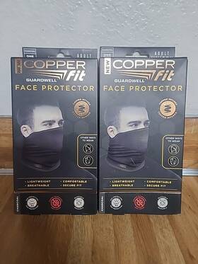 052920 Copper Fit 2 Guardwell Face Protector Mask/ Gaitor Gray/charcoal A2