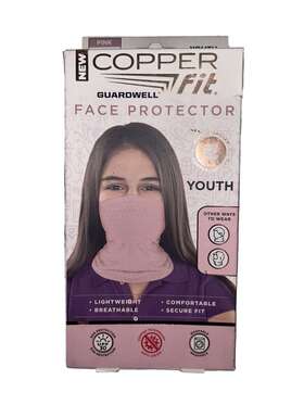 Copper Fit 754502045907 Guardwell Face Protector Pink/youth Size Infused