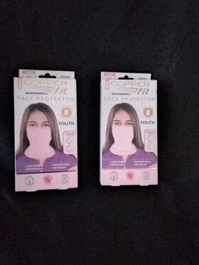 072120 Copper Fit Guardwell Cfgwyg Face Protector Pink Youth New Lot Of 2