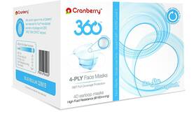 Q2861b Cranberry Usa 360 Earloop Face Mask Level 3 Blue Pack Of 40