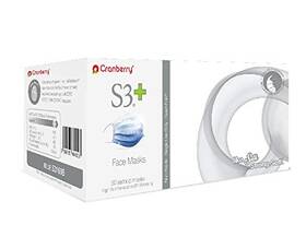 S3160b Cranberry Usa S3 Earloop Face Mask 3-ply Disposable Blue