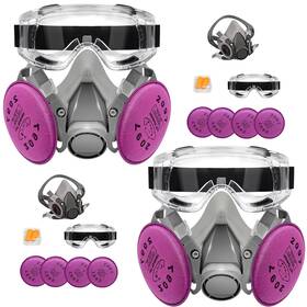 62-97-g-2 Dagakto Respirator Mask With Filters Reusable Half Face For Asbestos