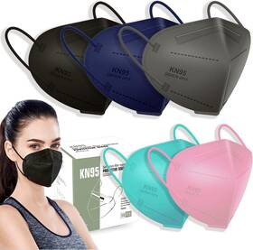 K95-1-50 Didiooi Face Mask Kn95 Masks For Protection 50 Pcs 1 Count Pack Of Multicolor