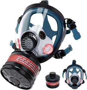 Dodarhip 445009477447 Gas Mask Full Face Respirator With 40mm Carbon Activated Charcoal Filter
