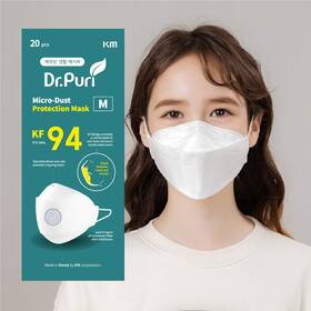 Kf94 Dr.puri White Medium 20pcs 20 Pack New Micro-dust Protection Face 1 Count Of