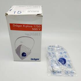 1750-n95v Draeger Drager X-plore 1750 N95 V Respirator Masks Disposable W Breathing Valve 15 Pack