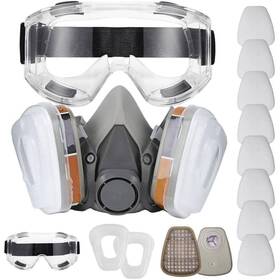 B092vj71w9 Dyiom Reusable Face Cover Set With Glasses For Gas Painting Dust Machine Polishing