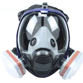 B09ydhdvdj Dyiom Reusable Full Face Cover Respirator - 17 In 1 Large Size Gas Mask With Carbon