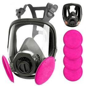B0bts46647 Dyiom Reusable Respirator Mask - Large Full Face Gas With 4pcs Filters Against