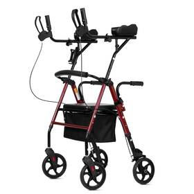 Elenker 975233750326 Upright Walker Stand Up Rollator With Padded Seat And Backres