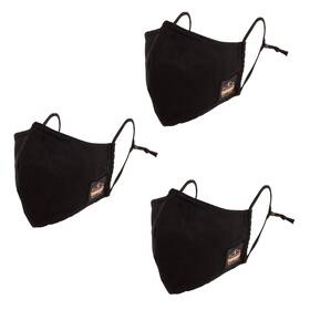 48801 Ergodyne 8800 Two Layer Contoured Face Cover Mask 1 Count Pack Of 3 Black
