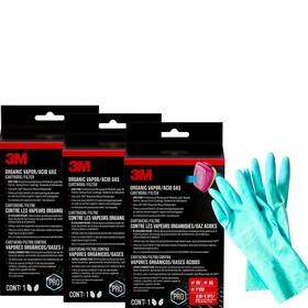 P100 Extra Mile At Home 860013645083 3-pack Cartridge Filters Bonus Gloves Replacement For Pai