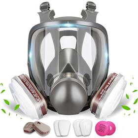 2097 Fakyfj 705353751912 Full-face Respirator Mask With Filters 6001 Box And Particulate Filter