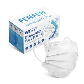 Fenfen 764035023440 Disposable Face Mask Adults White - 100 Pack 1 Count Of