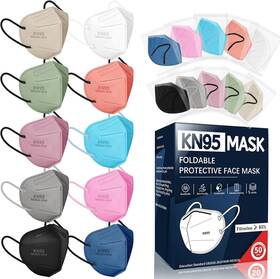 Kn-mld-ta-30 Fenfen Kn95 Face Masks For Adults 50 Pack Count Of 1 10 Colors Morandi