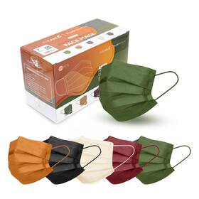 Tompol-gs-1110-1306-169 Fricare Face Masks Disposable For Adults 1 Count Pack Of 50 Assorted Fall
