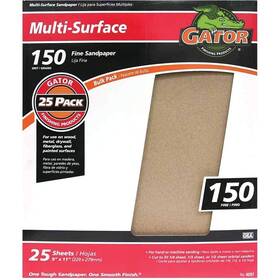 3262 Gator 4207 Sanding Sheet 11 In L 9 W Aluminum Oxide Abrasive 150 Grit Fi