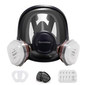6800 Genmitsu 816550028872 Full Face Respirator Mask - Reusable Large Size Dust Ga