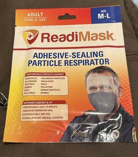E1902lp Global Safety First Llc Readimask Adhesive - Sealing Particle Respirator Size M-l Facemask