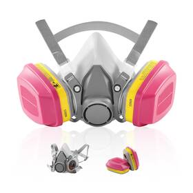 6200-60923-grey Gzyzamz 6200 Reusable Respirator Mask With 60923 Filter - Half Face Cover