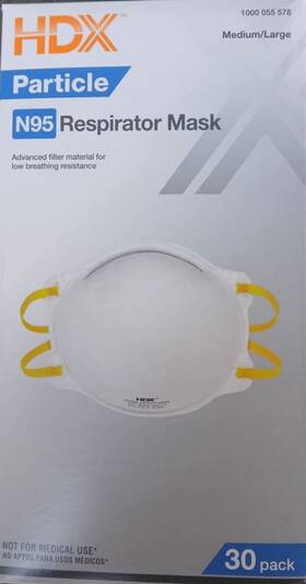 1003 Hdx 051497066901 Foldable Vented Respirator Face Masks New