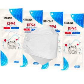 Kf-20 Hincink Pack Of 10 Kf94 Black Face Mask Individually Packaged Unisex 4-layer Filter