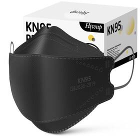 Kn95 Hiwup 975468163403 Face Masks 100 Pack Breathable Comfortable And Disposable Mask Black