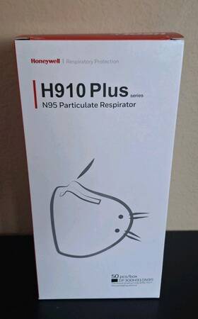 H910 Honeywell 923207301555 N95 Face Mask Plus Niosh Approved N-95 Respirator 50 Per Box Nib