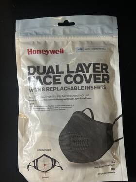 Rws50116 Honeywell Face Mask Dual Layer With Replaceable Inserts Adult Xs New