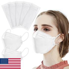 B0bxl1m9xg Hubbide 100 Kf94 White Masks Individually Wrapped 3d Fish Type For Adults