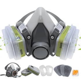 Pg62006006 Igumelo Respirator Mask With Filters - Reusable Respirators For Asbestos Fume Paint