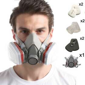 6200 Jahyshow 883147393606 7in1 Half Face Gas Mask Facepiece Spray Painting Respirator Safety Protect