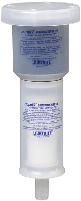 28202 Justrite 28197 Aerosolv Replacement Combination Carbon Filter For Aerosol Can Recycli