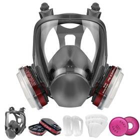 Sddf-686197m Kagika Full Face Respirator Mask - Gas Masks With Filter Cartridges For Painting Sa