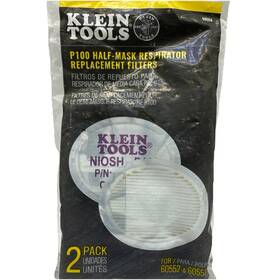 60554 Klein Tools P100 Half-mask Respirator Replacement Filters 2-pack 128