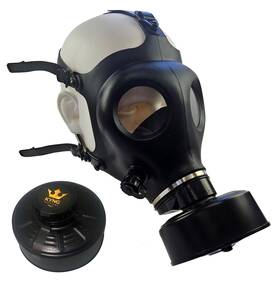 Kyng Tactical 694536201507 Israeli Rubber Respirator Style Mask Protection With Premium Black 40m