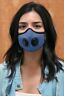 Kz984-4 General Sky Blue Unisex Face Mask With Double Valves