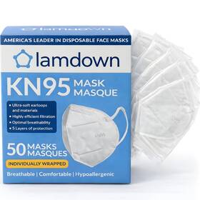 Sd-kn95 Lamdown 50-pack Kn95 Face Masks 1 Count Pack Of 50 White