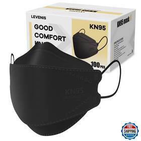 B09vymdkpj Levenis Kn95 Face Masks 100 Pack Black Breathable Comfortable Disposable