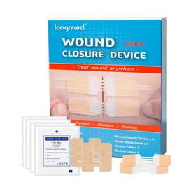 Pwk0202 Longmed Emergency Laceration Closures Kits - 4 Pcs Repair Wounds Without St... Fast Ship