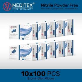 Md-ng5cs-veb Meditex Exam Nitrile Gloves Indigo Blue Powderfree 4mil Small-xl 1000 Pcs