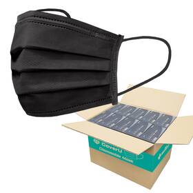 Fm-140d1b Medtecs Face Mask Disposable 2 000 Pcs Adult - 2000pc 40 Boxes 01. Black